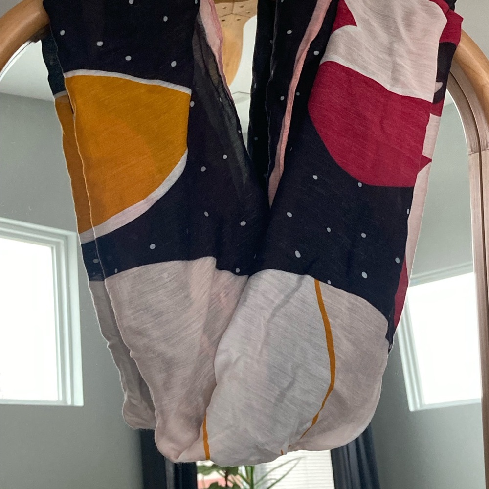 Loft floral dot oversized blanket scarf